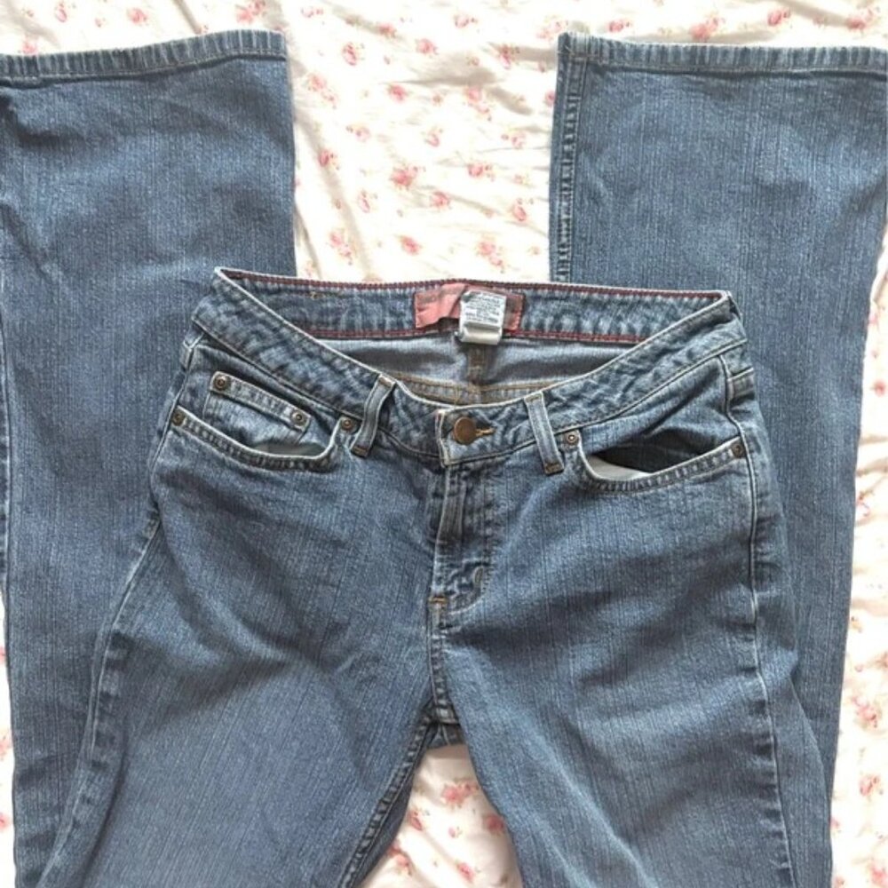 low rise flare jeans